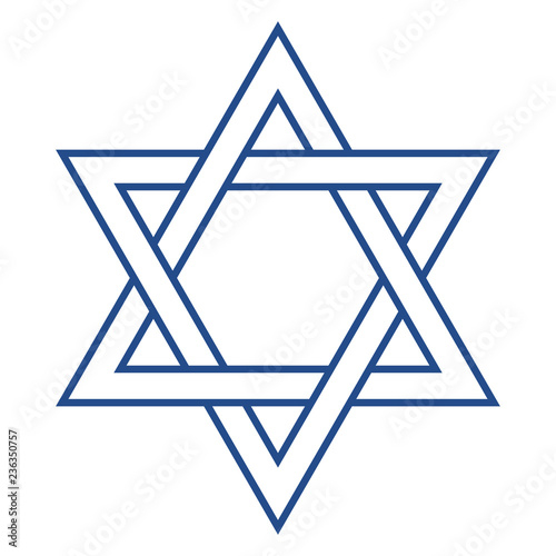 Star of David - Outline design of Star of David
