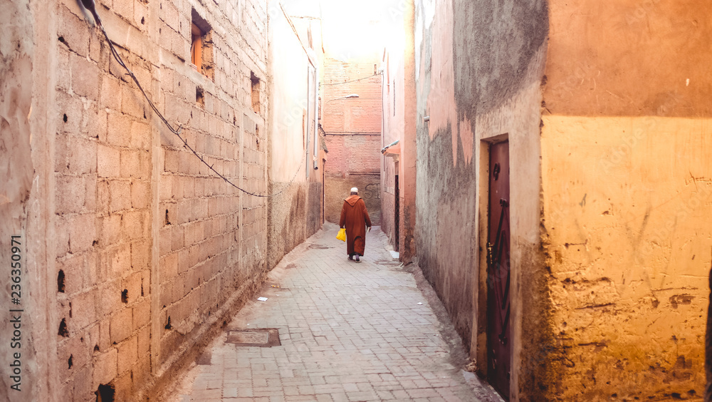 Deserted alleyway in Marrakech