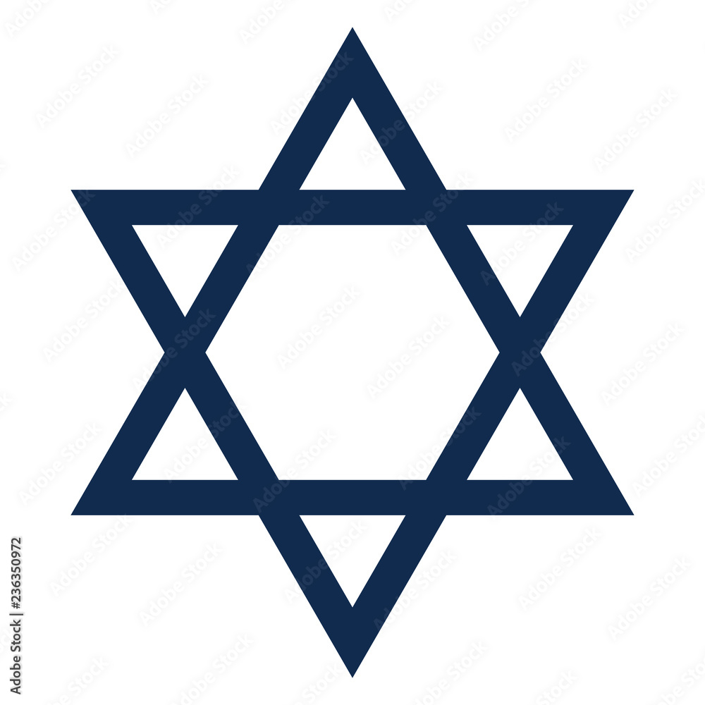 Star of David - Navy blue Star of David silhouette Star of David - Navy blue Star of David silhouette