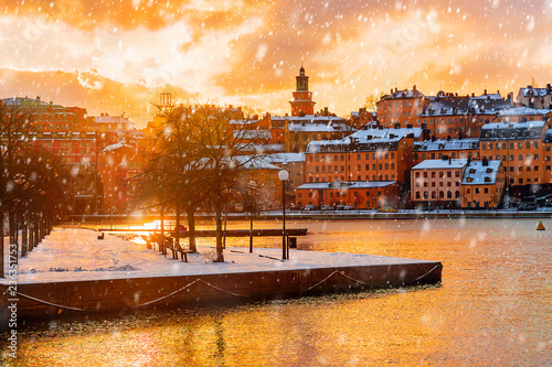 winter morning in Stockholm, Sweden photo