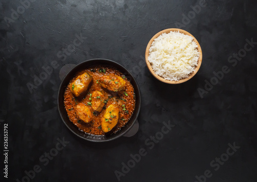 Bengali Fish Curry. Asian cuisine.
