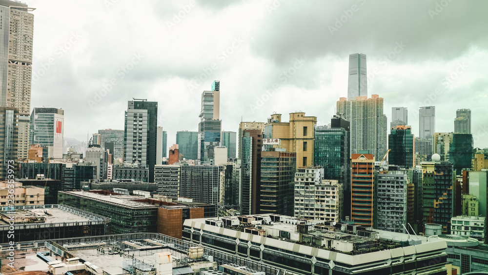 Obraz The Hong Kong skyline seen from a skscraper