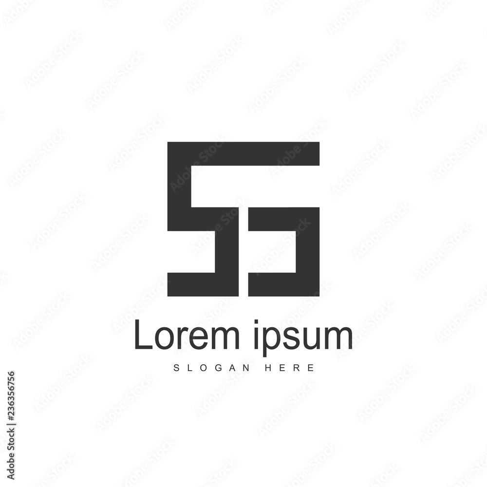 Obraz premium SS Letter logo design. Initial letter logo template