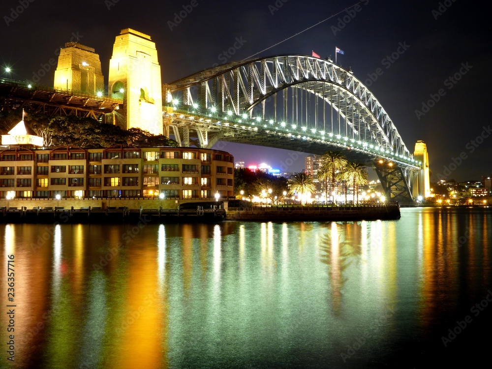 Harbour Bridge de nuit, Sydney, Nouvelle-Galles du sud, Australie