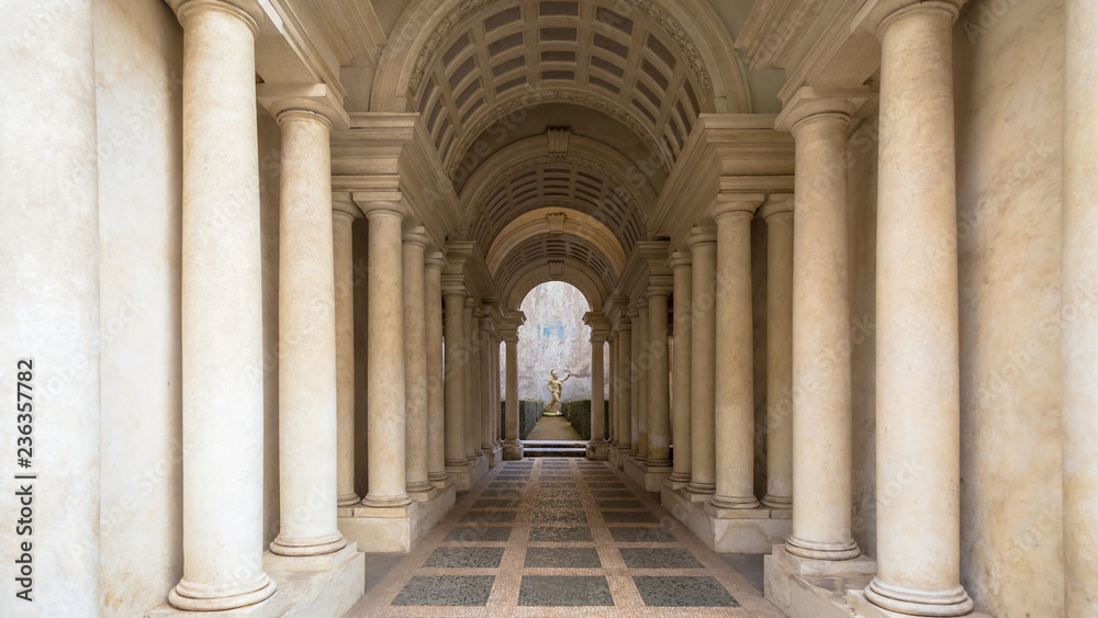 Fototapeta premium Luxury palace with marble columns in Rome