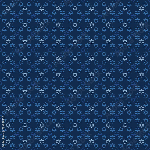 Star of David Seamless Pattern - Shades of blue Star of David design made for Hanukkah