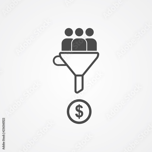 Lead conversion vector icon sign symbol