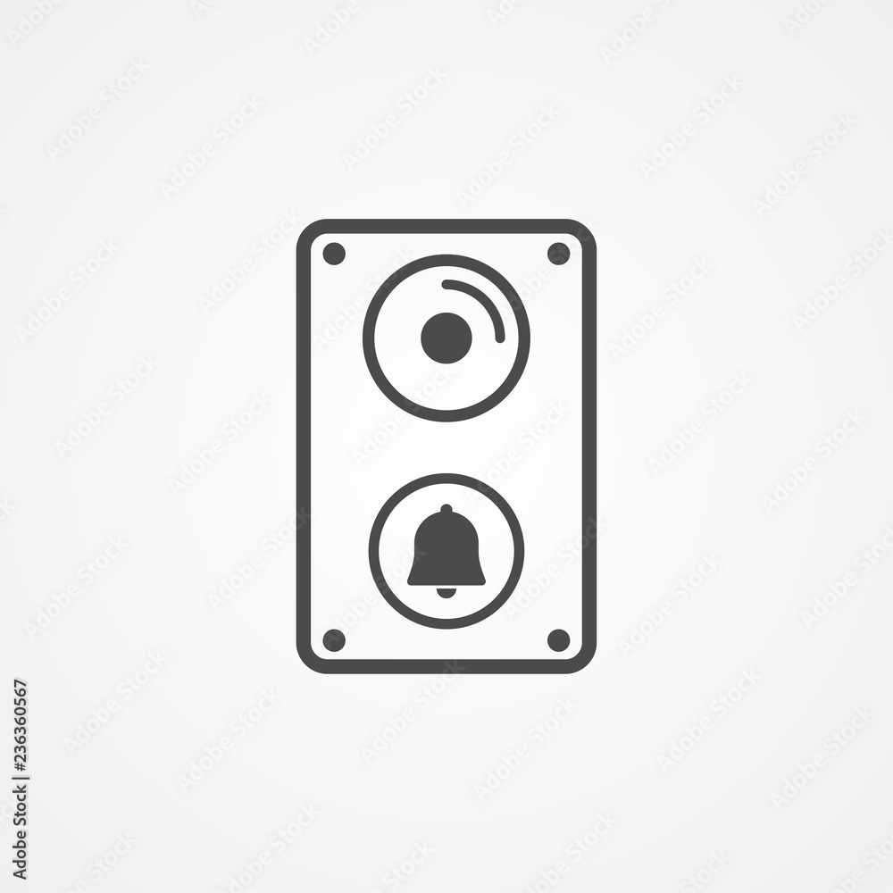 Doorbell vector icon sign symbol Doorbell vector icon sign symbol