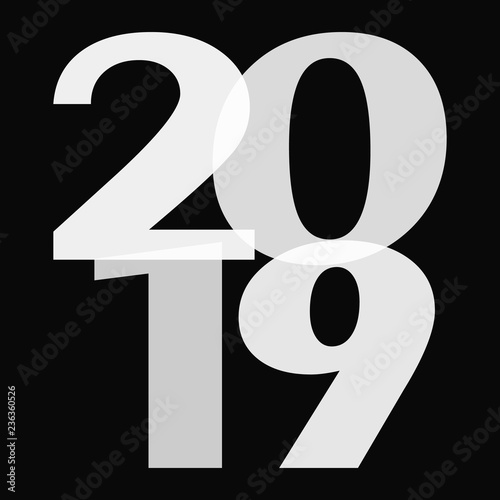White text on black background