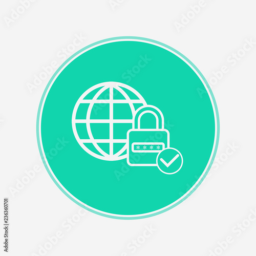 Internet security vector icon sign symbol