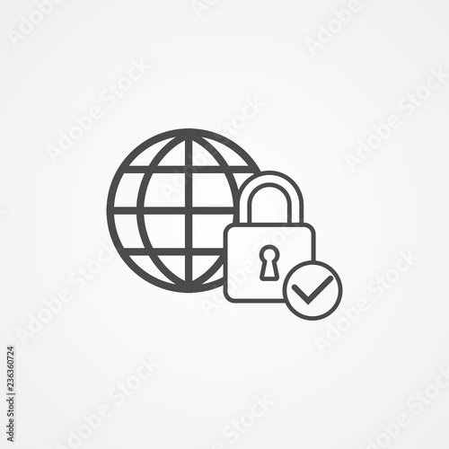 Internet security vector icon sign symbol