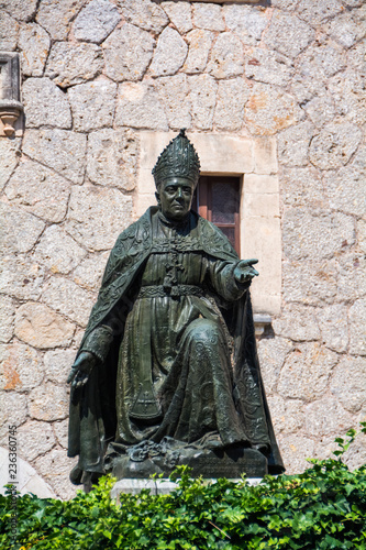 Mallorca, Spain - July 19, 2013:  Monument to Bishop Pere Joan Campins, one of the patrons of the monastery photo