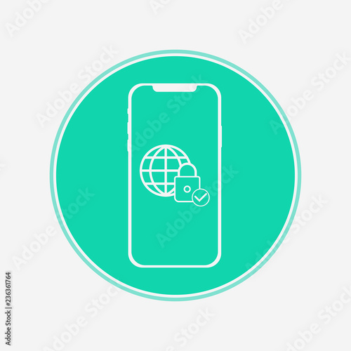 Internet security vector icon sign symbol