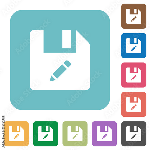 Rename file rounded square flat icons