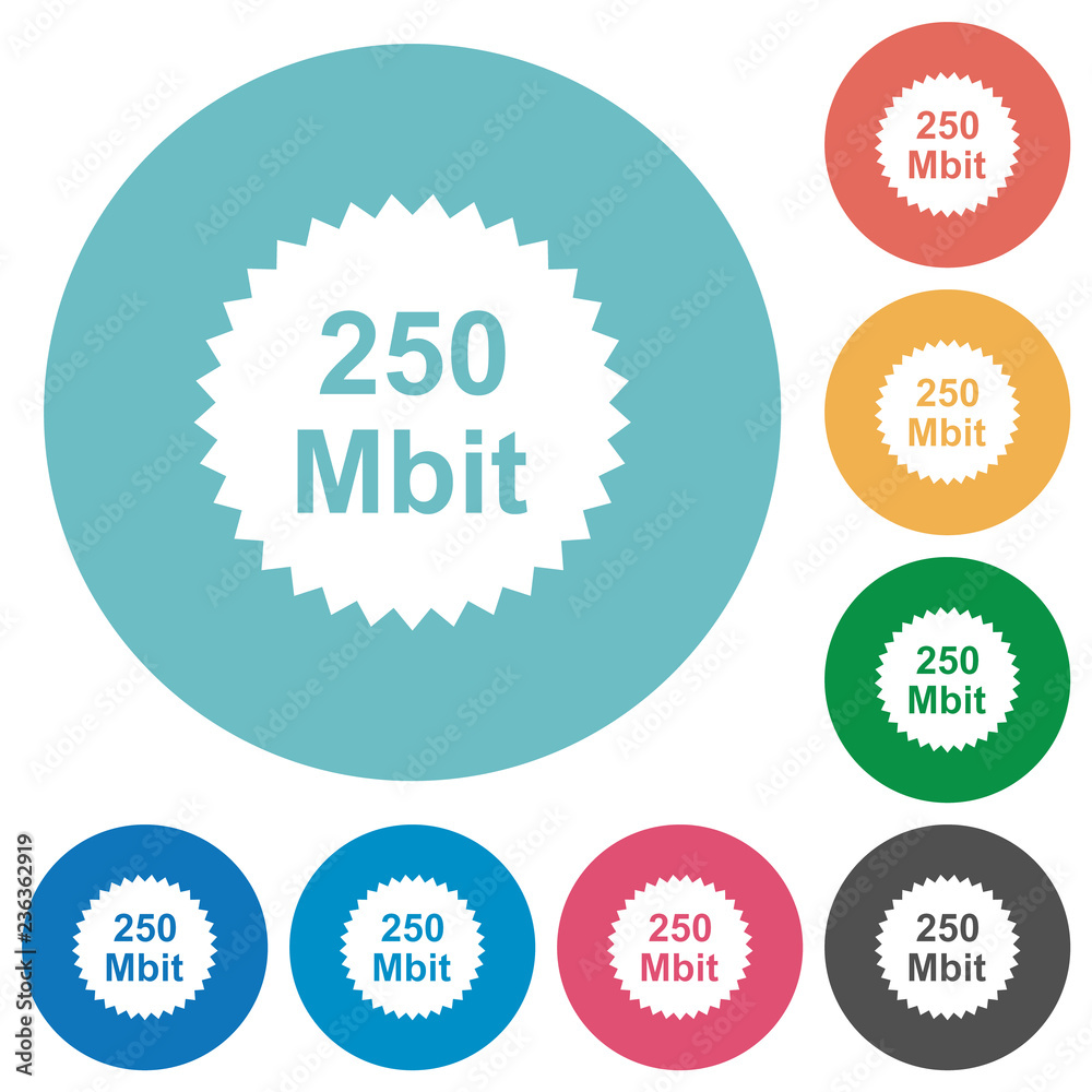 250 mbit guarantee sticker flat round icons 250 mbit guarantee sticker flat round icons
