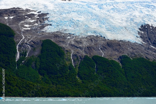 Melting arm of the Spegazzini Glacier on Lake Argentino, Parque Nacional Los Glaciares, El Calafate, Santa Cruz Province, Argentina, South America photo