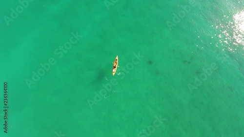 Kayak Aerial Pan Up To Ocean Horizon Miami photo