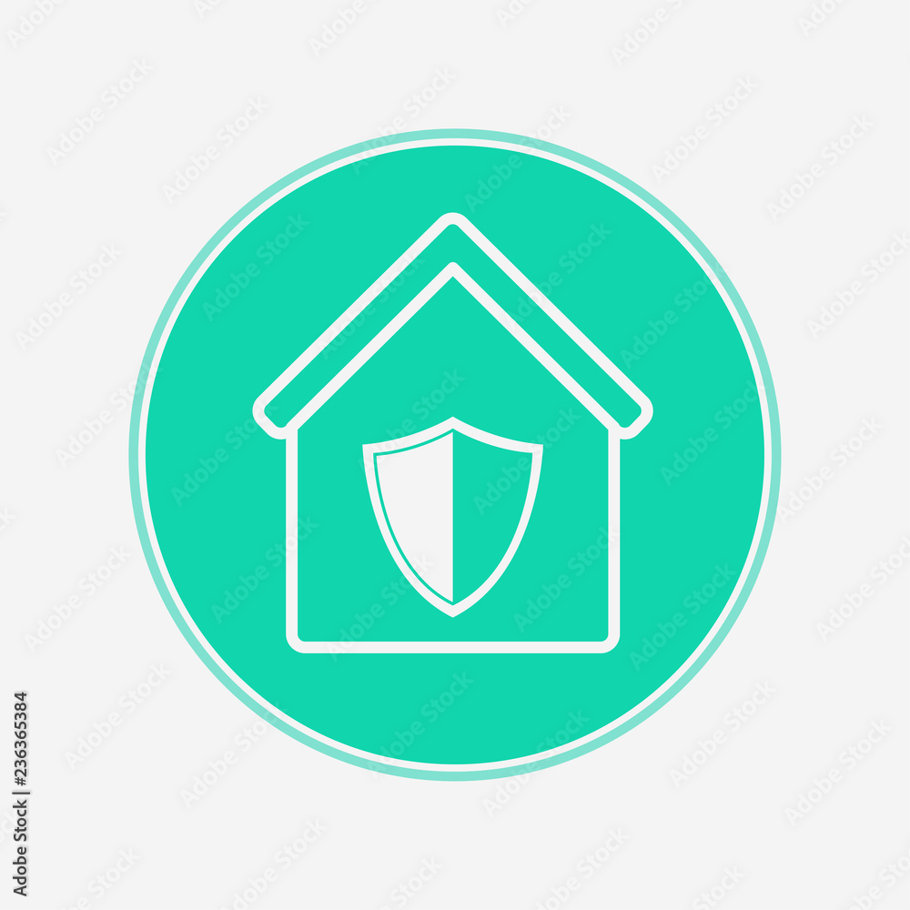 Protect home vector icon sign symbol Protect home vector icon sign symbol