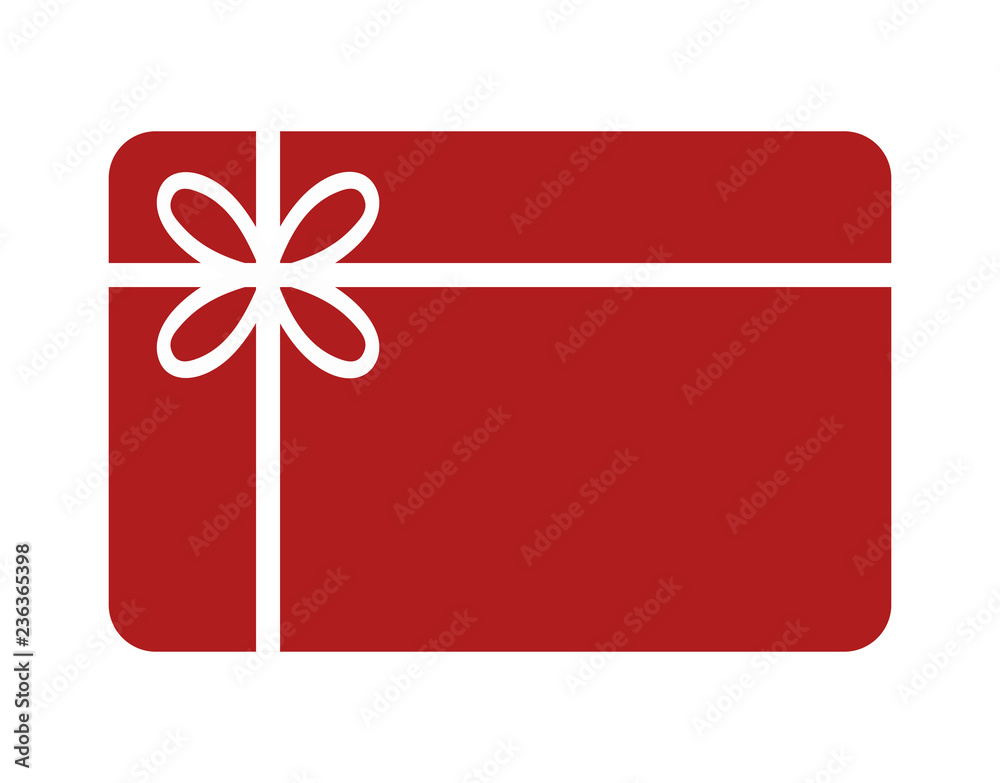 Shopping gift card flat icon - obrazy, fototapety, plakaty 