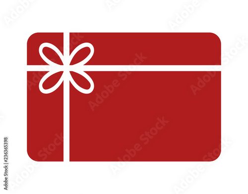 Shopping gift card flat icon photo