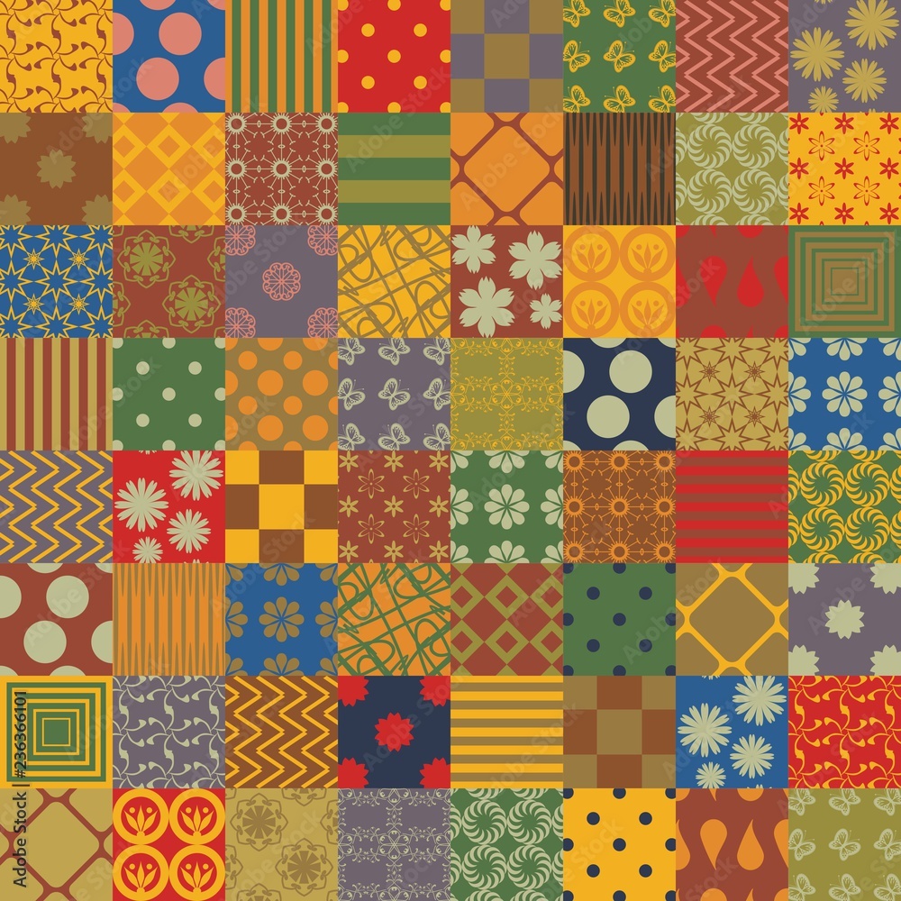 patchwork background with different patterns patchwork background with different patterns