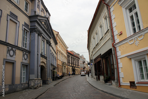 Old cozy streets of Vilnius  Lithuania