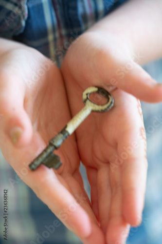hand with key