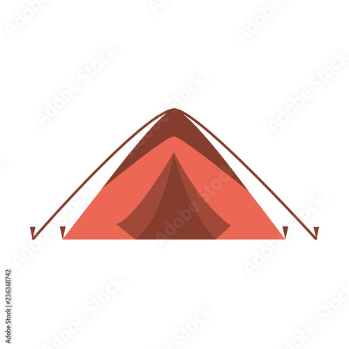 tent camping on white background