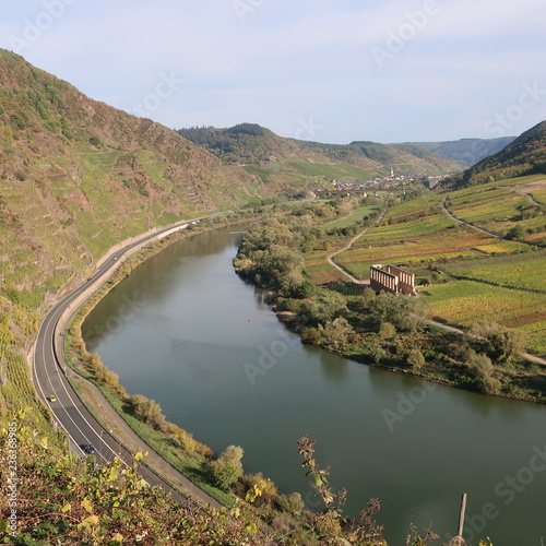 Blick vom Calmont auf dei Mosel photo