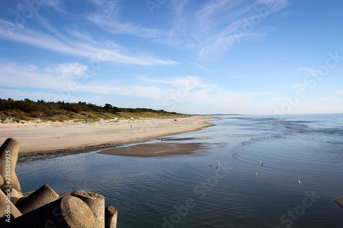 Billede på lærred Scenic coastline view of Curonian Spit near Klaipeda, Lithuania