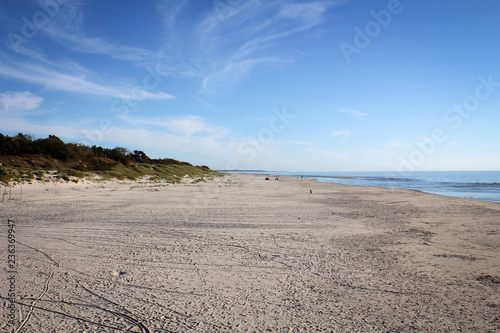 Scenic coastline view of Curonian Spit near Klaipeda  Lithuania
