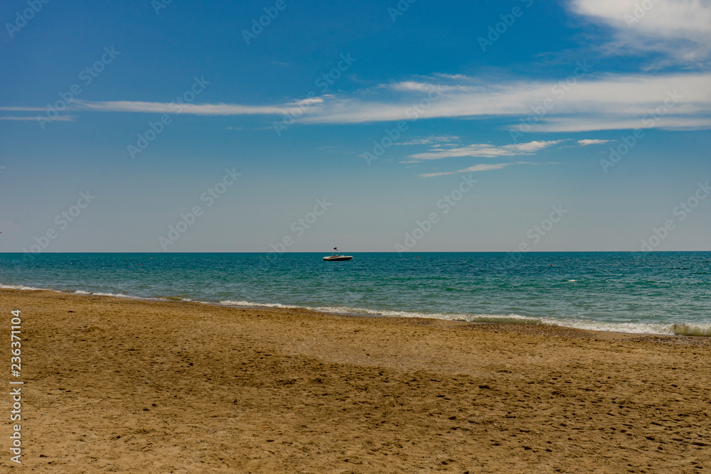 View from Belek Beach to Mediterranean Sea
