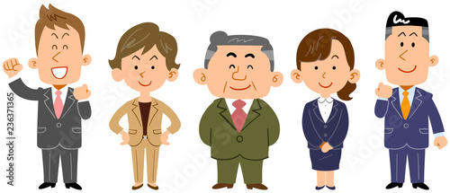 ビジネスパーソンのチーム　会社員
