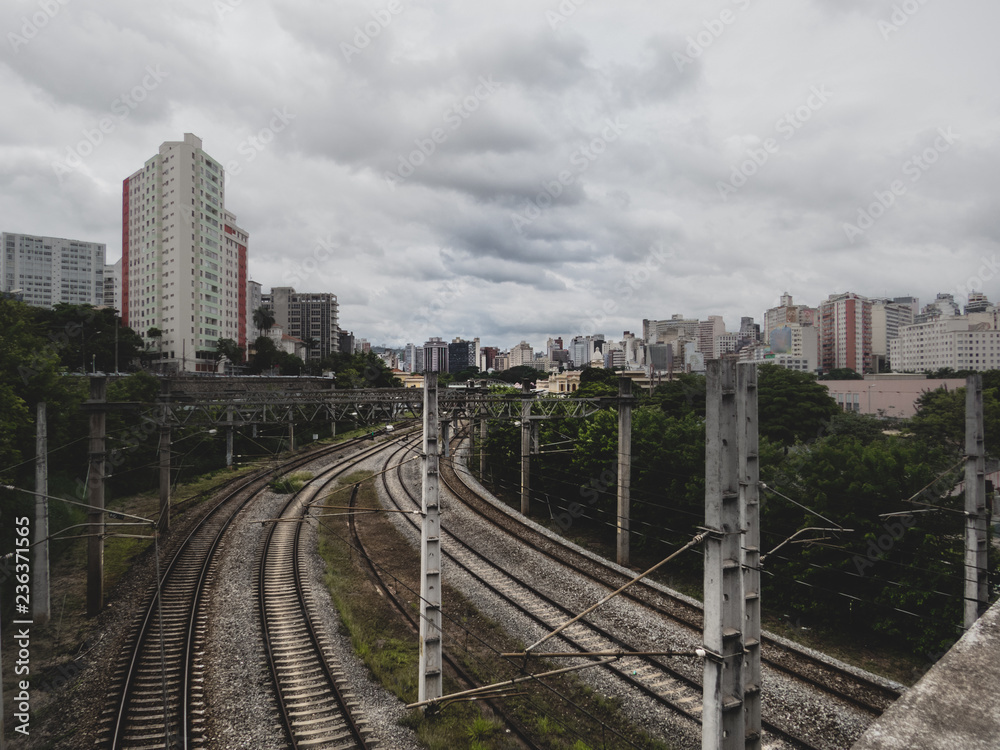empty railroad In Belo Horizonte city