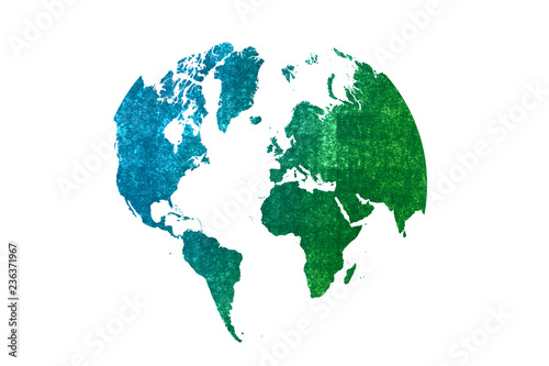 Fototapeta Naklejka Na Ścianę i Meble -  watercolor earth globes isolated on white background