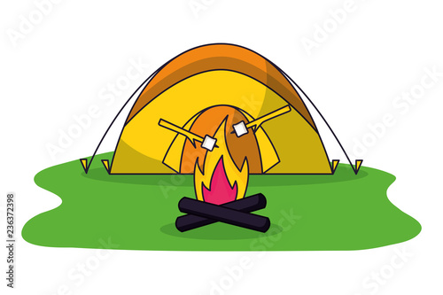 camping summer concept