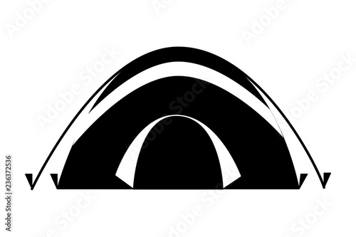 tent camping on white background © Gstudio