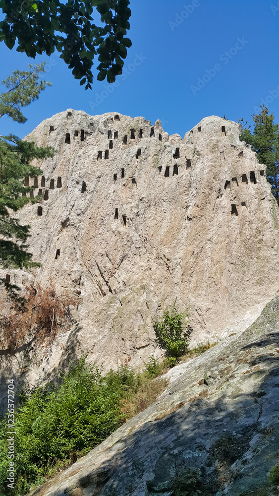 Antique Thracian Sanctuary Eagle Rocks near town of Ardino, Kardzhali Region, Bulgaria Antique Thracian Sanctuary Eagle Rocks near town of Ardino, Kardzhali Region, Bulgaria