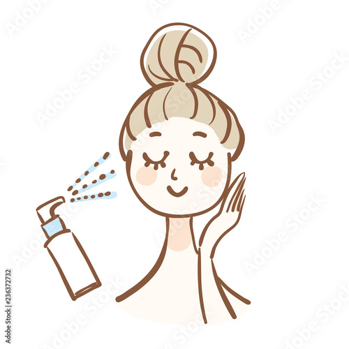 スキンケア　ミスト　女性