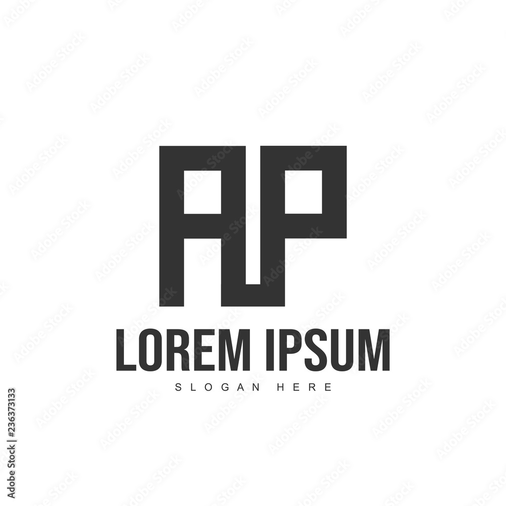 AP Logo template design. Initial letter logo design - obrazy, fototapety, plakaty 