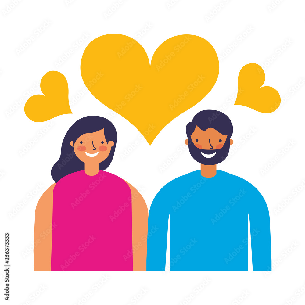 couple in love romantic hearts couple in love romantic hearts