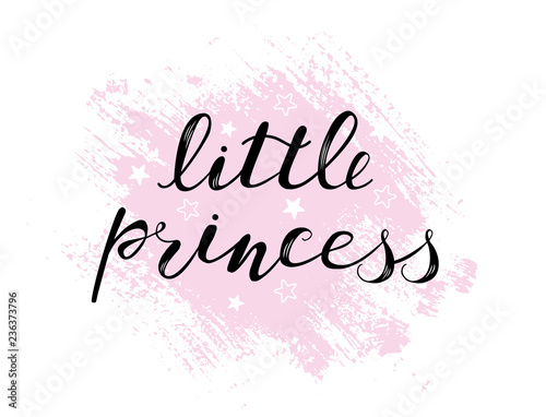 Little princess baby lettering quote, kids design