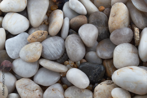 Beach pebbles and stones
