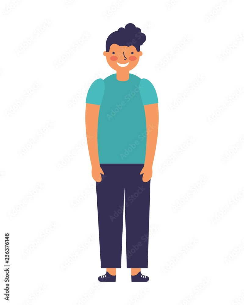young boy standing on white background young boy standing on white background