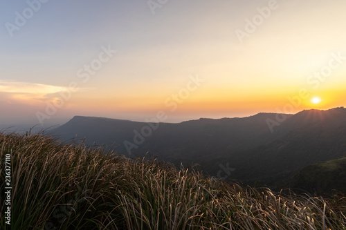beautiful sunset landscape mountain Thailand