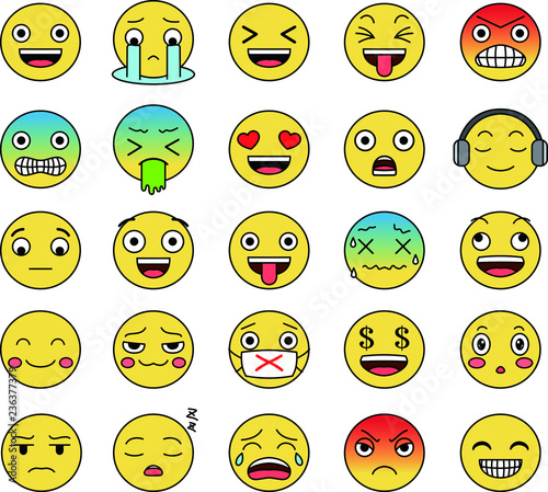 Pop Funny cute emoticon set