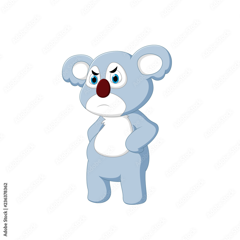 Naklejka premium vector illustration of a cartoon koala