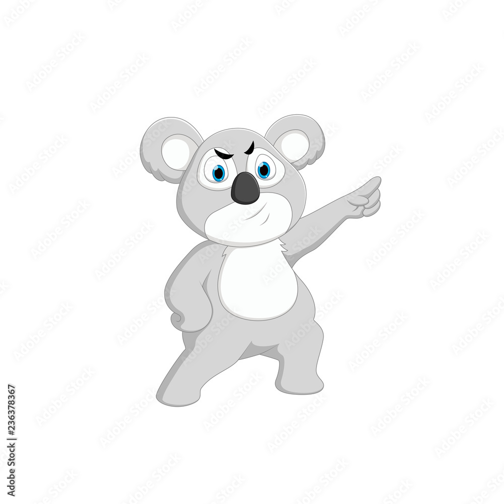 Naklejka premium vector illustration of a cartoon koala