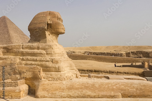 The Great Sphinx. Egyptian Sphinx. The seventh wonder of the wor photo