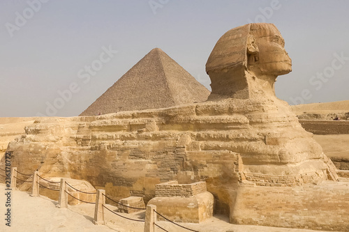 The Great Sphinx. Egyptian Sphinx. The seventh wonder of the wor photo